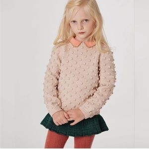 Misha and Puff Dune popcorn sweater wool size 5-6